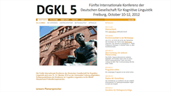 Desktop Screenshot of dgkl.uni-freiburg.de