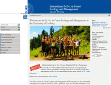 Tablet Screenshot of msc-forest-ecology-management.uni-freiburg.de