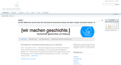 Desktop Screenshot of fsgeschichte.uni-freiburg.de