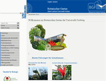 Tablet Screenshot of botanischer-garten.uni-freiburg.de