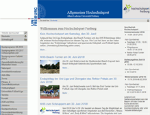 Tablet Screenshot of hochschulsport.uni-freiburg.de
