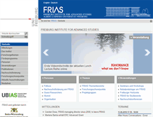 Tablet Screenshot of frias.uni-freiburg.de