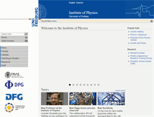 Tablet Screenshot of physik.uni-freiburg.de
