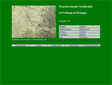 Tablet Screenshot of naturforschende-gesellschaft.uni-freiburg.de